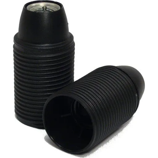 Kronefatning E14, Sort, 27 mm Diameter