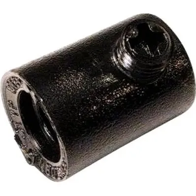 Afl Nippel 10 mm indv. gevind sort