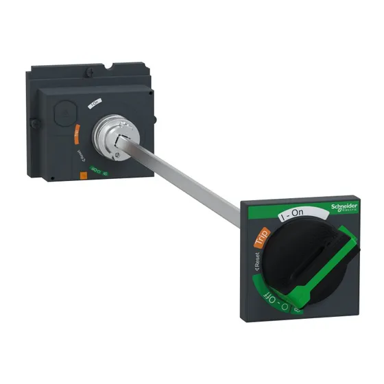 Schneider Electric Forlænget Drejegreb NSX100-250, Sort, 185-600 mm