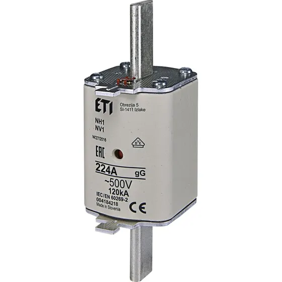 Sikring NH1 224A gG 500V med statusindikator