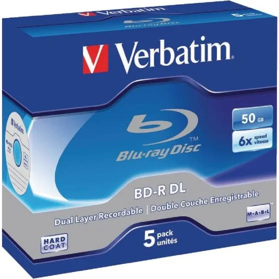 Verbatim BD-R DL 50GB 6x - 5-pack