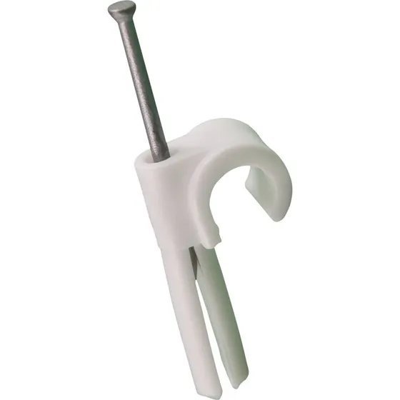 Plugclip 8-10mm Hvid Med Søm