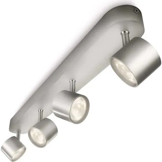Philips myLiving Star 4x4W LED spot, aluminium