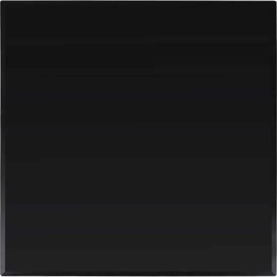 vidaXL hærdet glasbordplade 800 x 800 mm, sort, 6 mm