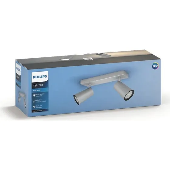 Philips myLiving Paisley bar/tube aluminium 2xNW