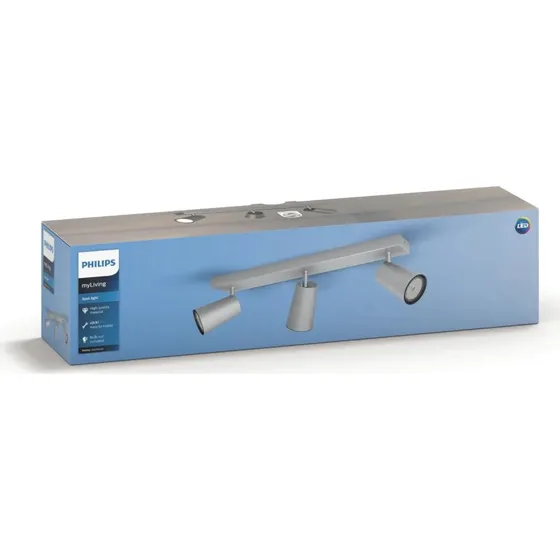 Philips myLiving Paisley 3xNW aluminium spot