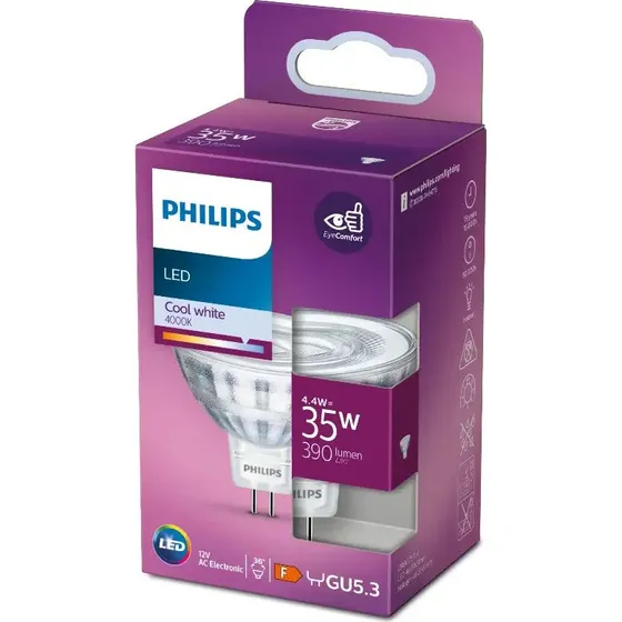 Philips LED 4,4W GU5,3 MR16 4000K 390lm