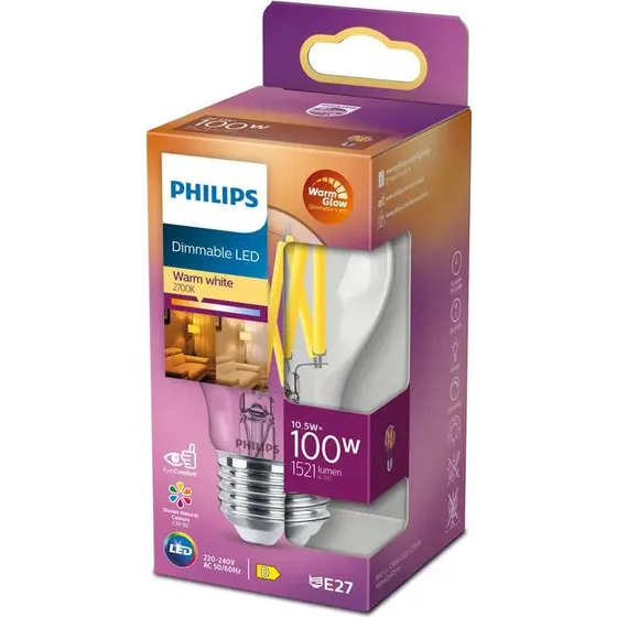 Philips LED DIM 10,5W E27 2200-2700K 1521lm