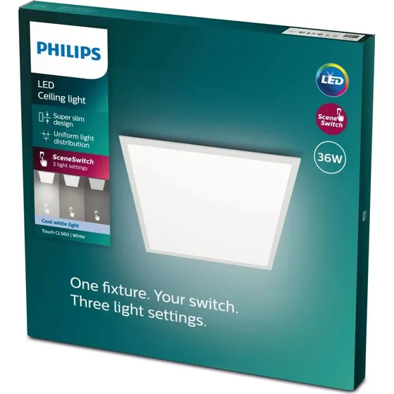 Philips SceneSwitch CL560 SS SQ 36W 40K Touch Panel 60x60 cm
