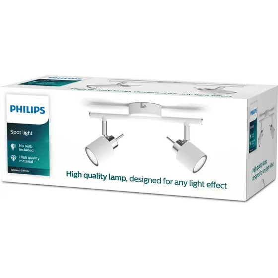 Philips Meranti spotlampe hvid 2x35W GU10 230V