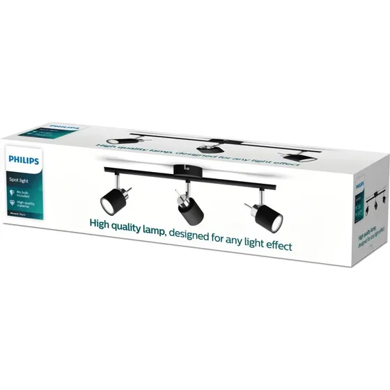 Philips Meranti Spotlampe, Sort, 3x35W, 230V