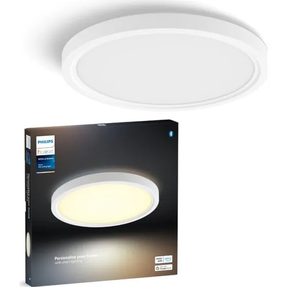 Philips Hue Tento WA Slim Loftlampe, Hvid, Ø30 cm