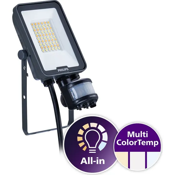 Ledinaire BVP167 20W 3CCT Projektør IP65 med Sensor