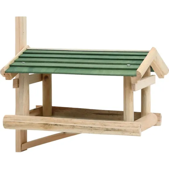 vidaXL Fuglefoderhus 35x29,5x21 cm, massivt fyrretræ