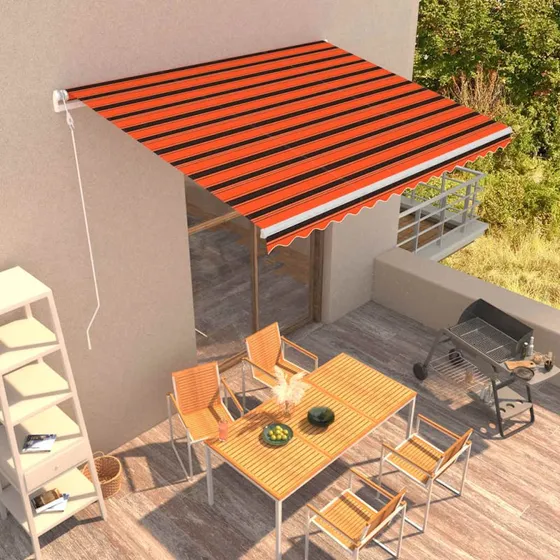 Suncraft Automatisk Foldemarkise Orange/Brun, 600 x 350 cm