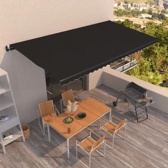 vidaXL Markise 600x300 cm Automatisk Betjening Antracitgrå