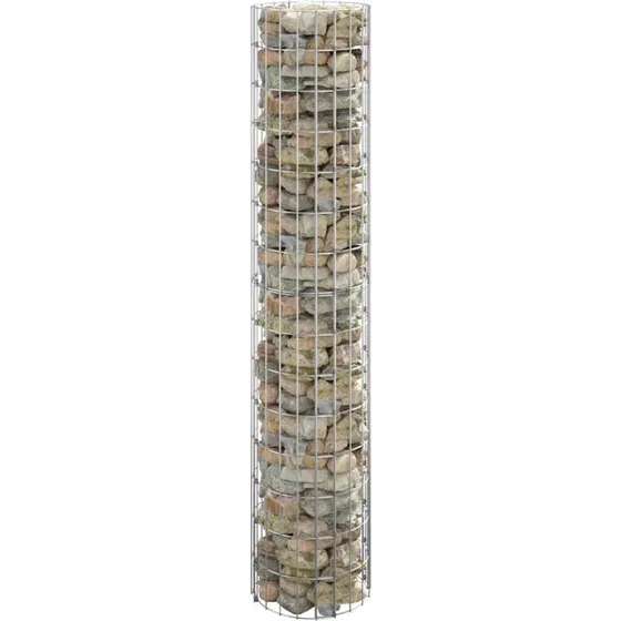 vidaXL Gabionsøjle Ø30x150 cm galvaniseret stål rund
