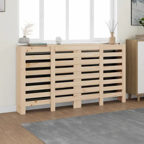 vidaXL Radiatorskjuler 210x21x85 cm massivt fyrretræ