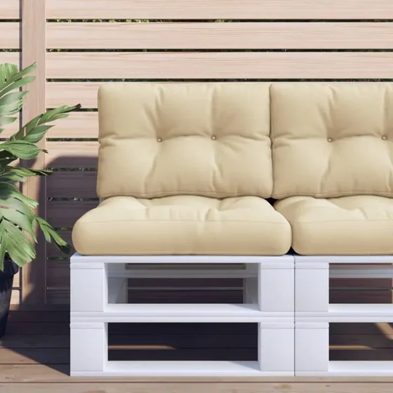vidaXL Pallehynder 2 stk. beige