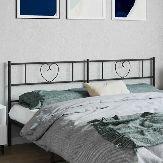 vidaXL Udskiftningsgavl 180 cm metal sort