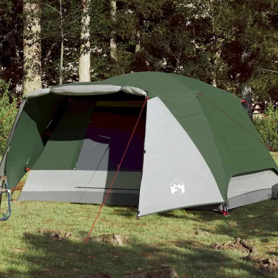 vidaXL 4-personers vandtæt campingtelt grøn
