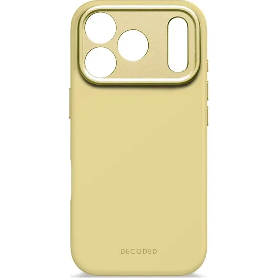 Decoded AntiMicrobial Silicone Cover til iPhone 17 Pro, Yuma Yellow