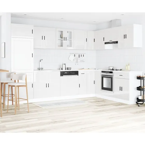 vidaXL Vaskeskabsbase Porto 2 stk Hvid 80x46x84,5 cm