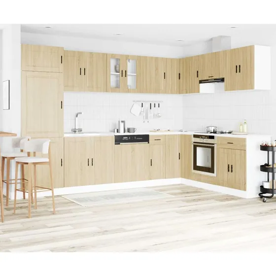 vidaXL Vaskeskabsbase Porto 2 stk Brun 80 x 46 x 84,5 cm