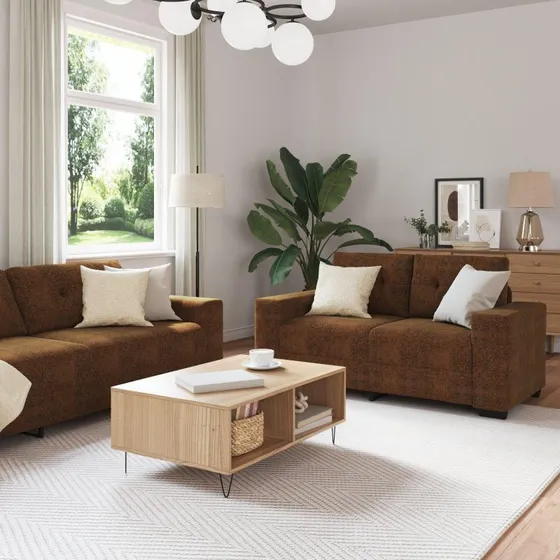 Braun Sofa 2 stk Brun 221 x 78 x 80 cm Kunstlæder