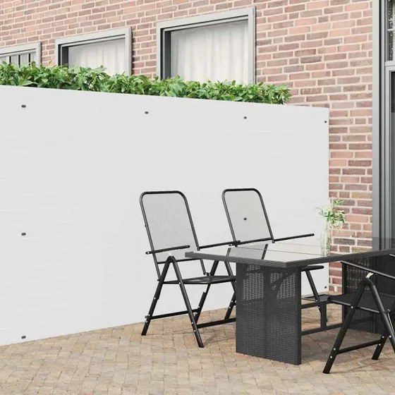 vidaXL havehegn dobbeltsidet 1,8x5 m PVC hvid