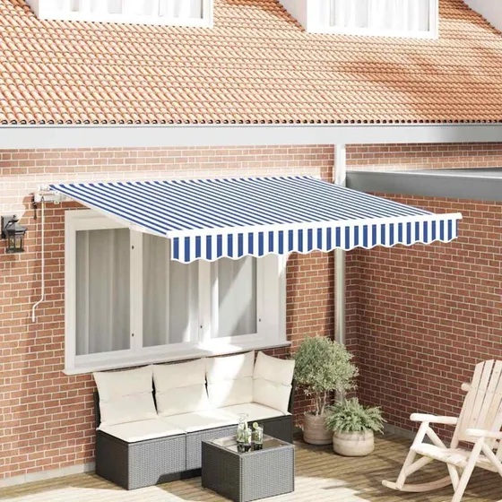 vidaXL Utrækkelig Markise Blå 250 x 200 cm
