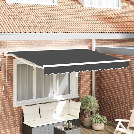 vidaXL Markiseramme Antracit 250x200 cm med PU-belægning