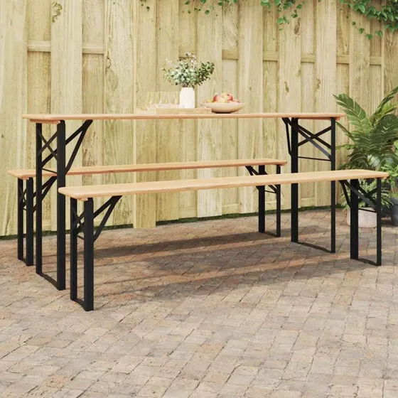 vidaXL Øl Bordben 2 stk, Sort, 39 x 3 x 75 cm, Pulverlakeret Stål