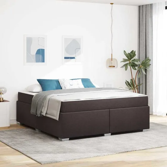 vidaXL Sengestel Mørk Brun 180x200 cm med Madras