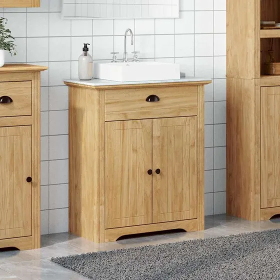 vidaXL Bode Badeværelsesskab 70x35x80 cm Honningbrun