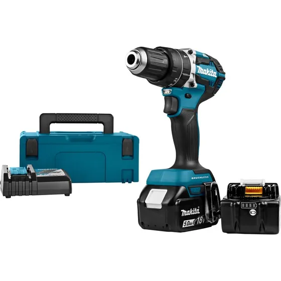 Makita DHP484RTJ 18V Akku Slagboremaskine med 2x5,0Ah Batterier