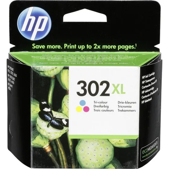 HP 302XL Farve Blækpatron – 300 sider