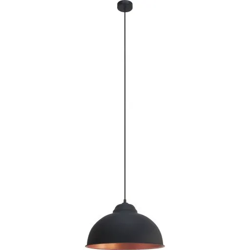 Eglo Truro 2 pendel – Kobberindret, sort metal, E27, 37 cm