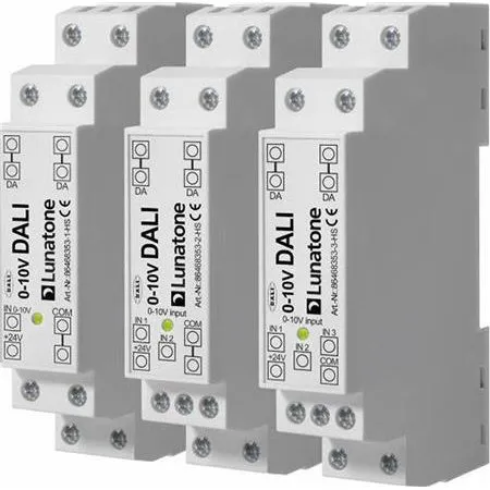HS 1CH DT6 0-10V til DALI Konverteringsmodul, DIN-skinne