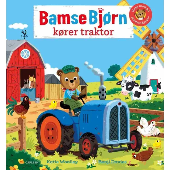 Bamse Bjørn kører traktor – sød billedbog med stemning