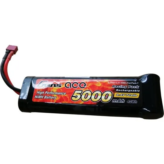 Gens ace 5000mAh 8.4V NiMH Batteri med T-stik