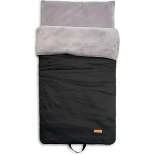 BabyTrold Sovepose Børnehave, fleece & isolerende underlag, sort/grå