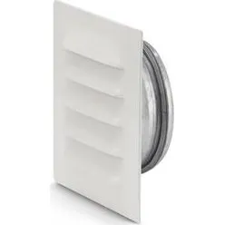 METALRIST 145x145mm med studs Ø100 hvid