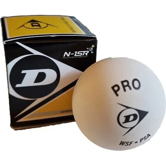 Dunlop Pro Squashbolde 12 stk – 2 gule prikker