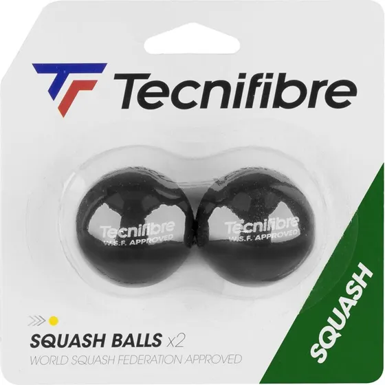 Tecnifibre Yellow Squashbolde 2 stk (single yellow dot)