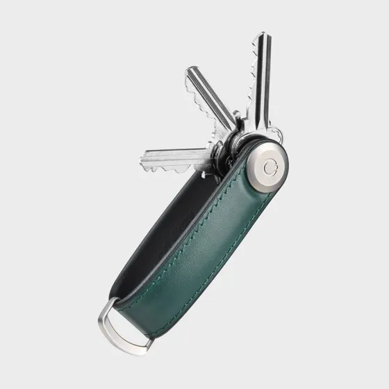 Orbitkey Hybrid Læder Nøgleholder - Fyrretræsgrøn