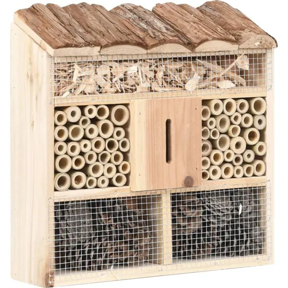 vidaXL Insekthotel 30x10x30 cm fyrretræ