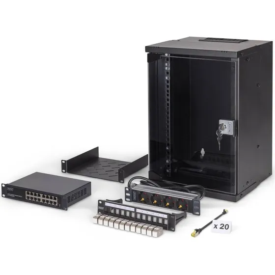 Digitus SOHO Pro 10" Vægmonteret Netværksskab 9U Sort