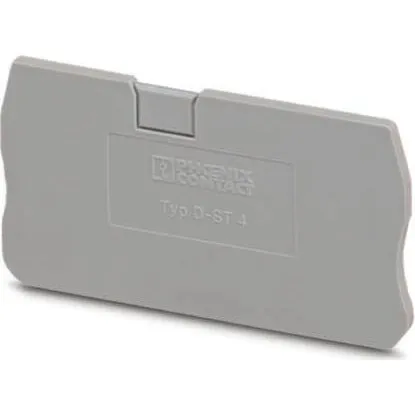 Endeplade D-ST 4 - 3030420, grå, 55,9 x 2,2 x 29 mm