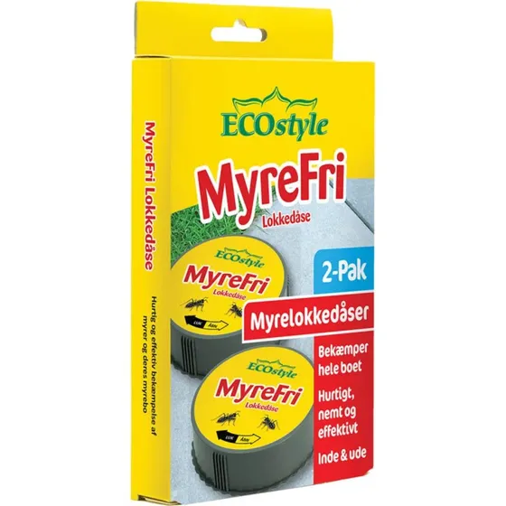 Ecostyle Myrelokkedåse 1323 – Effektiv myrebekæmpelse i 2 stk